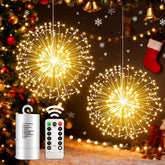 Salcar LED Leuchtkugel Weihnachten Feuerwerk Lichterkette – 198 LEDs, 8 Modi, Timer & Fernbedienung, Batteriebetrieben & IP44 Wasserdicht – Weihnachtsbeleuchtung für Innen & Außen